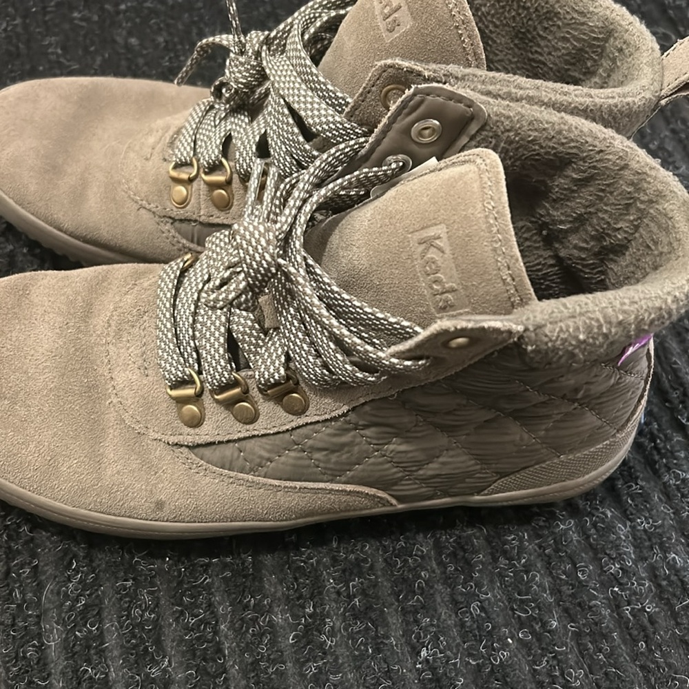 Keds Women's Scout II Suede/Quilted Nylon Bungee Cord/Olive Boots size 7 - Picture 4 of 5